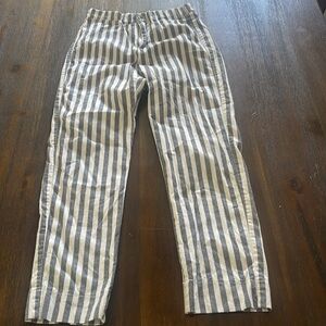 Brandy Melville White Blue Striped Pants Small Nautical Preppy Girlhood Beachy